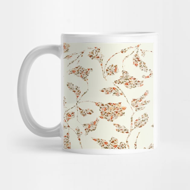 floral pattern on cream no 2 by bywhacky